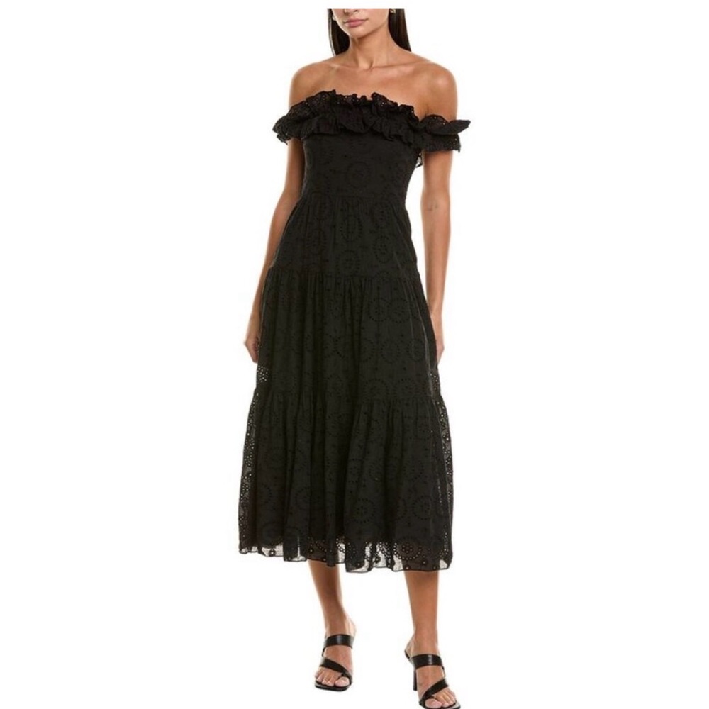 Maison Maar Womens  Midi Dress, Black